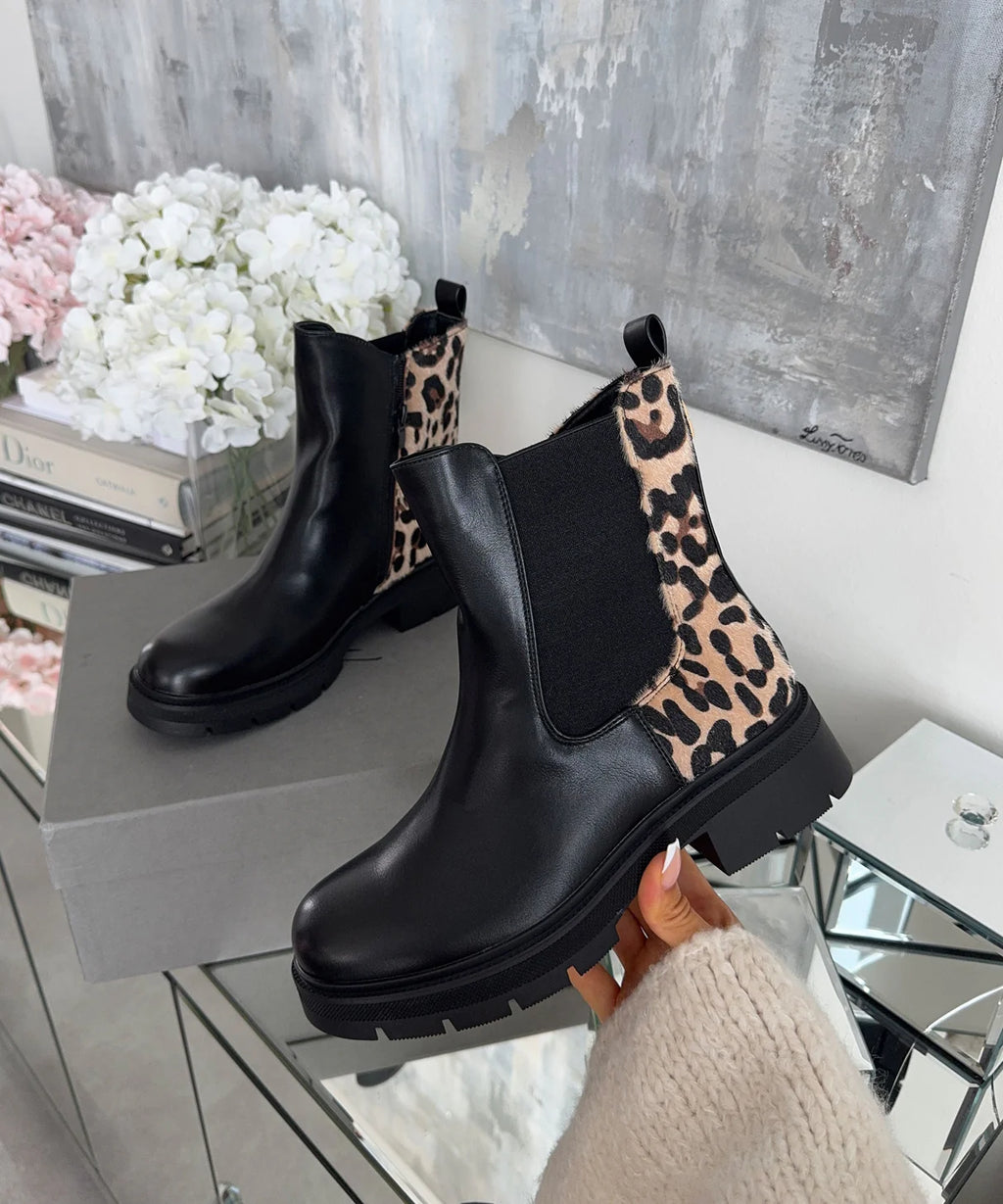 CHELSEA BOOTS LEOPARD PRINT
