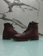 COGNAC LEATHER BOOTS
